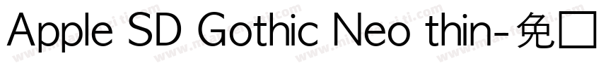 Apple SD Gothic Neo thin字体转换